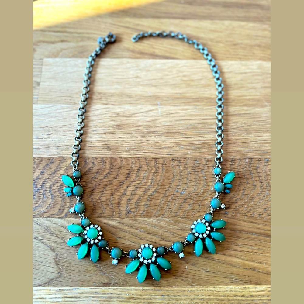 J Crew Teal and Blue Necklace